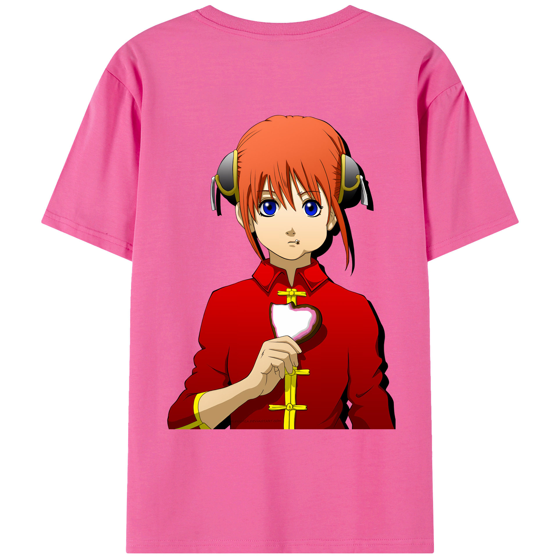 （画像用） ぎんたま 坂田銀時（さかたぎんとき） 神楽 志村新八（しむら しんぱち） GINTAMA Sakata Gintoki Kagura Shimura Shinpachi レディース半袖Tシャツ(バックプリント)